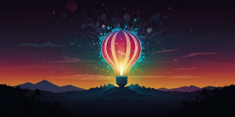 hot air balloon in the sky