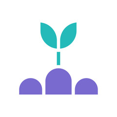 Minimalist seedling illustration with budding growth potential for new ventures