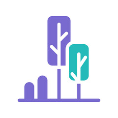 Abstract minimalist tree illustration for eco-friendly designs and nature concepts