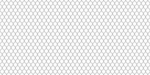 Vector seamless pattern, black thin wavy lines on white backdrop. Illustration of mesh, fishnet, lace. Subtle monochrome background, simple repeat texture. Design for prints, decoration, web, textile