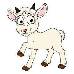 Cute goat animal cartoon