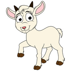 Cute goat animal cartoon