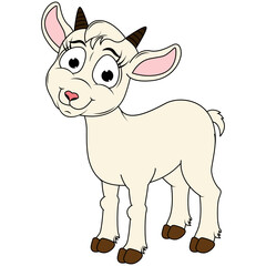 Cute goat animal cartoon