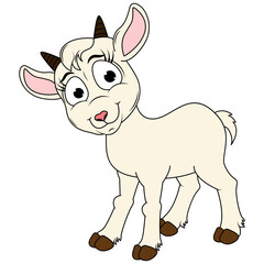 Cute goat animal cartoon