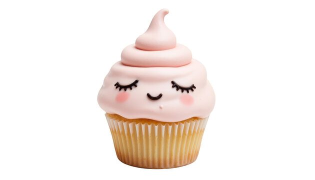 Delicious pink cupcake with exquisite frosting, a sweet treat for every occasion