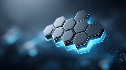 Hexagonal Network: Futuristic Technology Connection