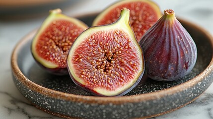 Fresh Figs on a Plate