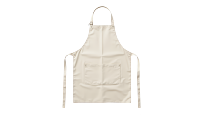 Classic tan and blue striped kitchen apron for cooking baking enthusiasts