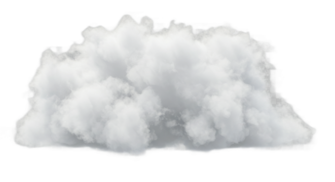 Fluffy cloud formation ominous sky