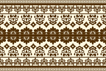 set of seamless patterns ,brown ,flower ,bloom ,repeat 