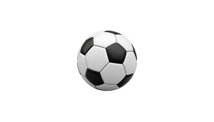 Classic sports still life, soccer ball on white background for design inspiration
