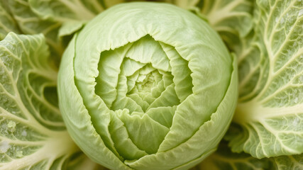 Obraz premium close up of a green cabbage