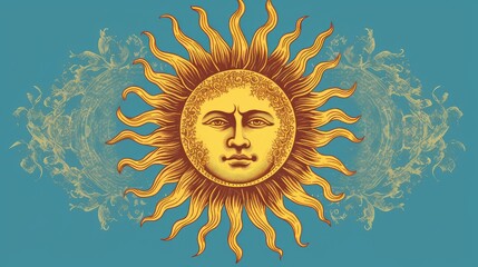cler sun with a face
