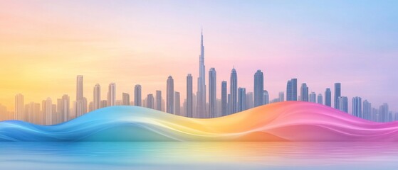 Dubai Skyline: A Vibrant Cityscape at Dawn