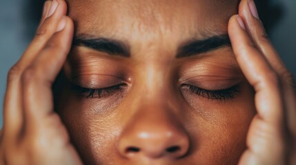 Fototapeta premium Woman experiencing stress or pain