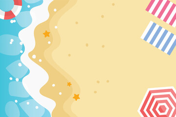 Summer beach sale banner template background design. Vector illustration.