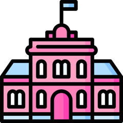 casa rosada illustration on a white background    