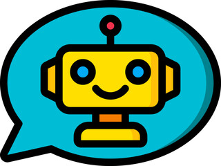 chatbot illustration on a white background     