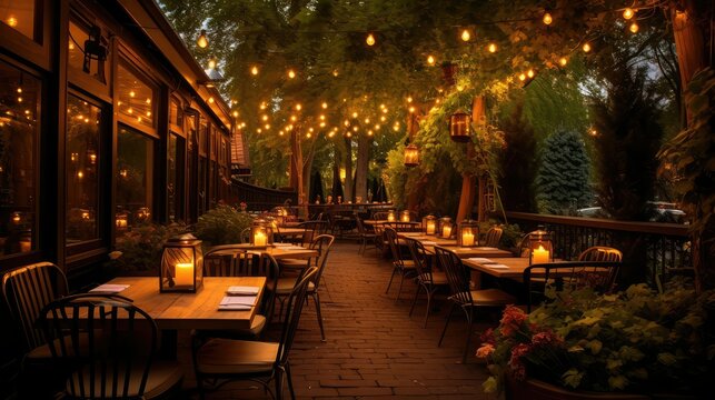 ambiance restaurant patio lights