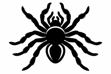 tarantula sihouette black vector