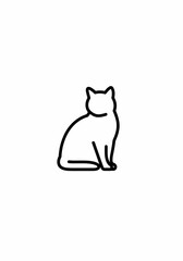 Minimalist Cat Silhouette: Simple Elegance for Design
