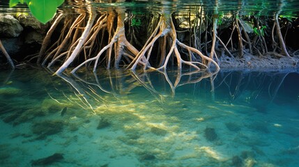 wetland tree root system