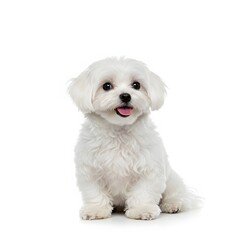 Dog on white background