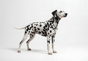 Dog on white background