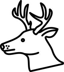 deer illustration on a white background    
