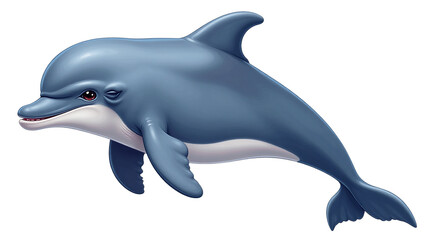 Obraz premium Swimming dolphin marine life aquatic mammal illustration for educational materials, ocean conservation campaigns, and advertising promotions