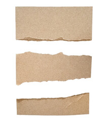 破れた茶色のクラフト紙のベクター素材セット