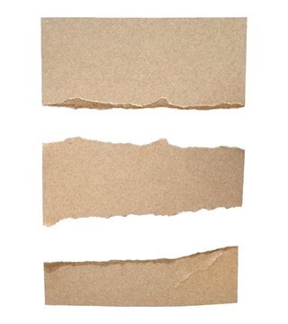 破れた茶色のクラフト紙のベクター素材セット