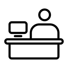 Reception icon with line style
