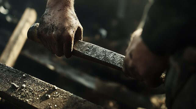 Blacksmith Working with Hammer - Powered by Adobe