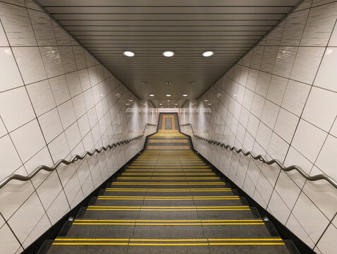 Stairs leading to the subway