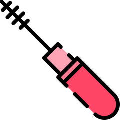 Eyelash mascara illustration on a white background    