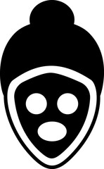 facial mask illustration on a white background     