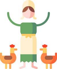farmer illustration on a white background     