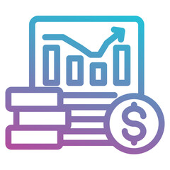Obraz premium financial report economy icon