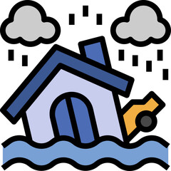 flood (2) illustration on a white background    