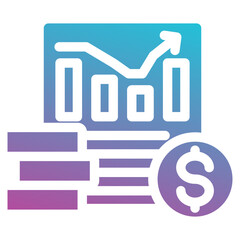 financial report economy icon
