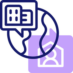 global communication illustration on a white background     