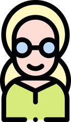 grandmother illustration on a white background     