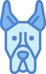 great dane illustration on a white background     