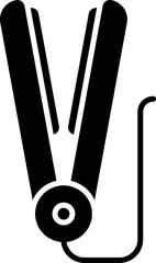 hair iron illustration on a white background    