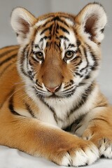 Fototapeta premium Tiger Cub Portrait.