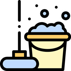 housekeeping illustration on a white background     