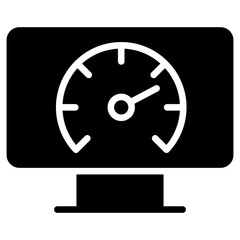speedometer glyph icon