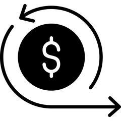 money glyph icon