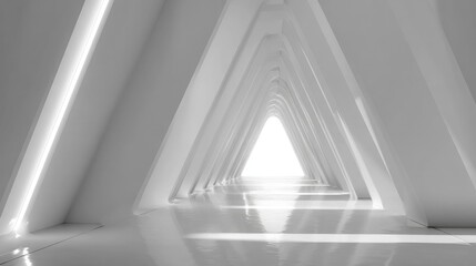 Obraz premium Abstract white interior tunnel